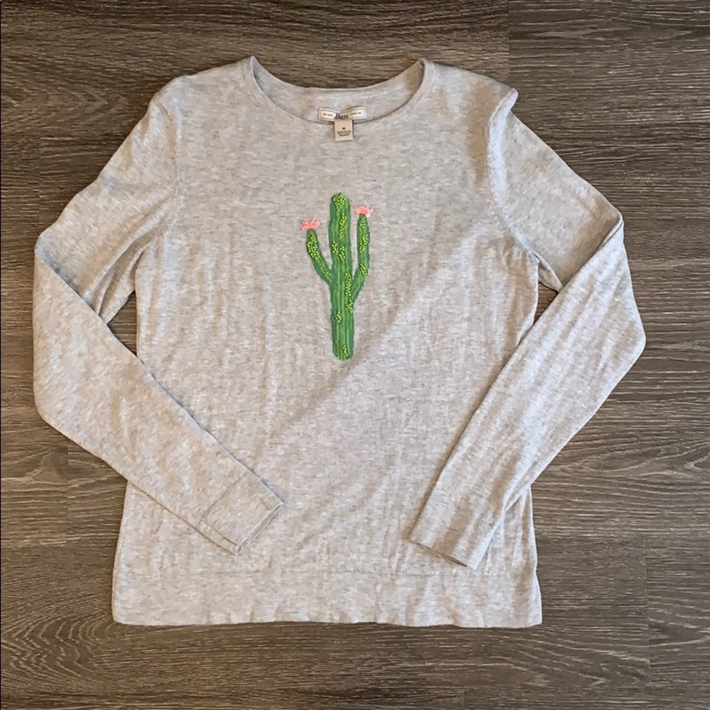 Bass Beaded Cactus Sweater